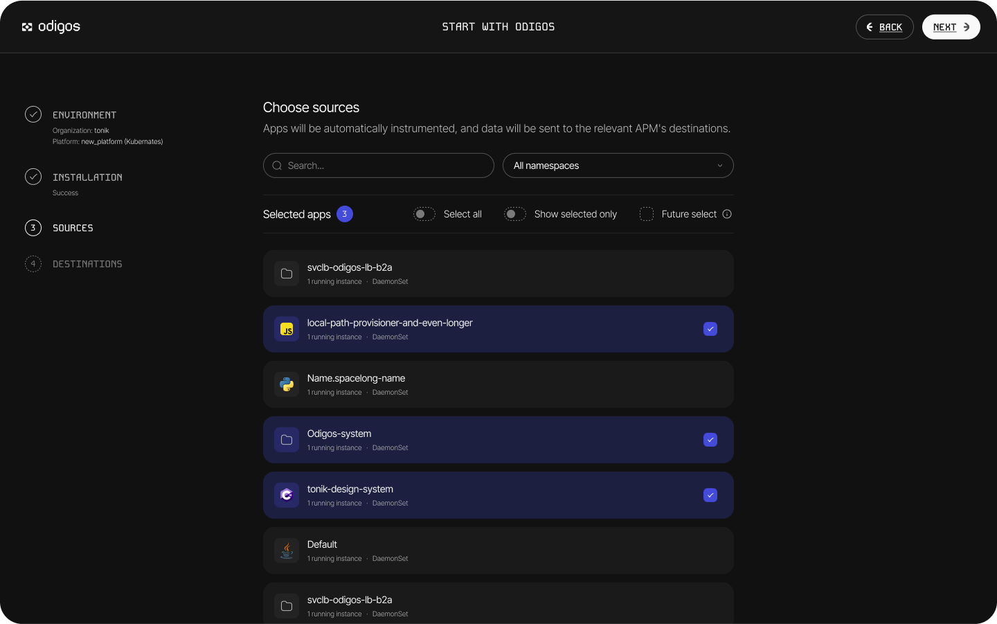 New Odigos UI