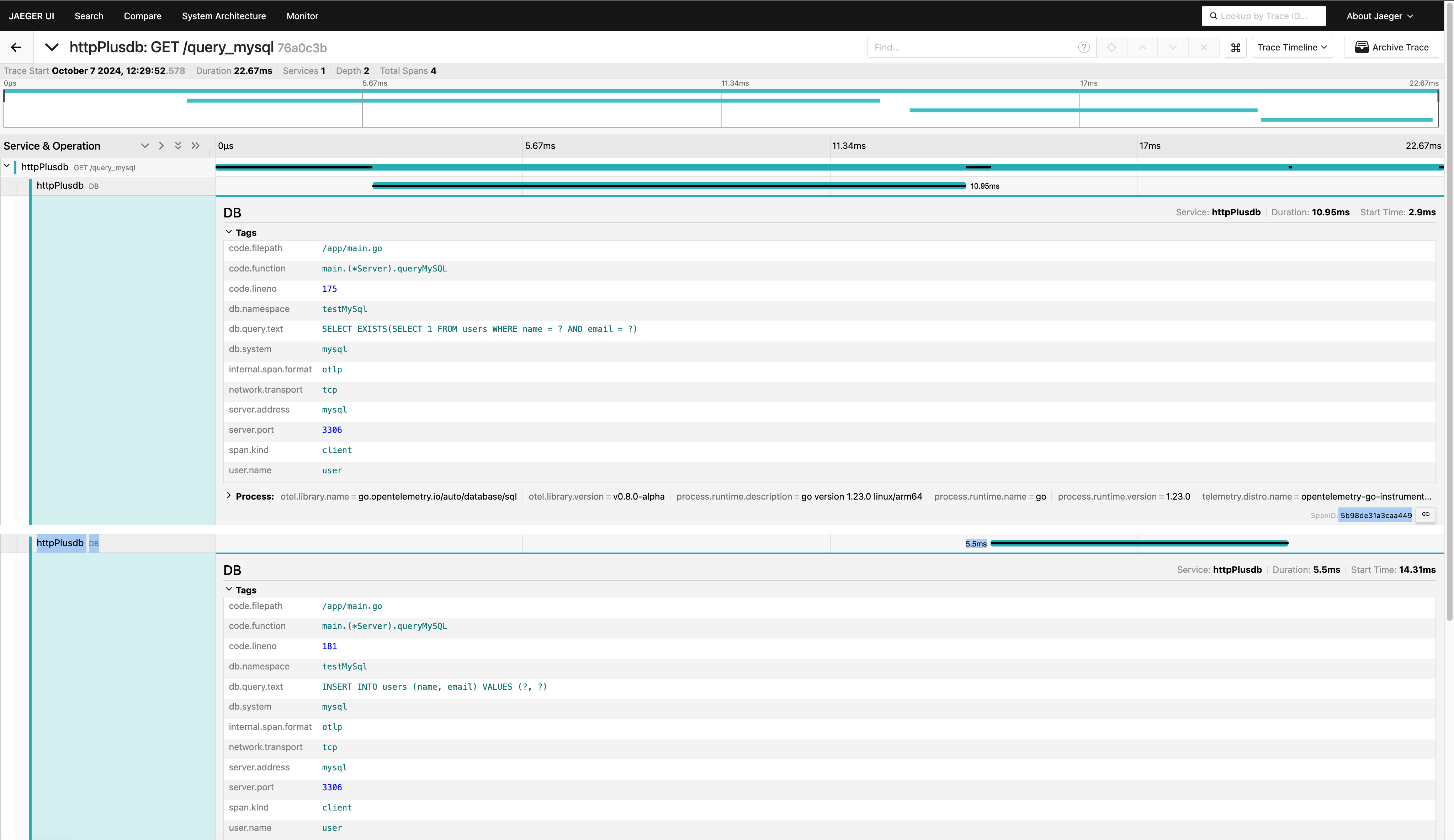 Query-Related Monitoring